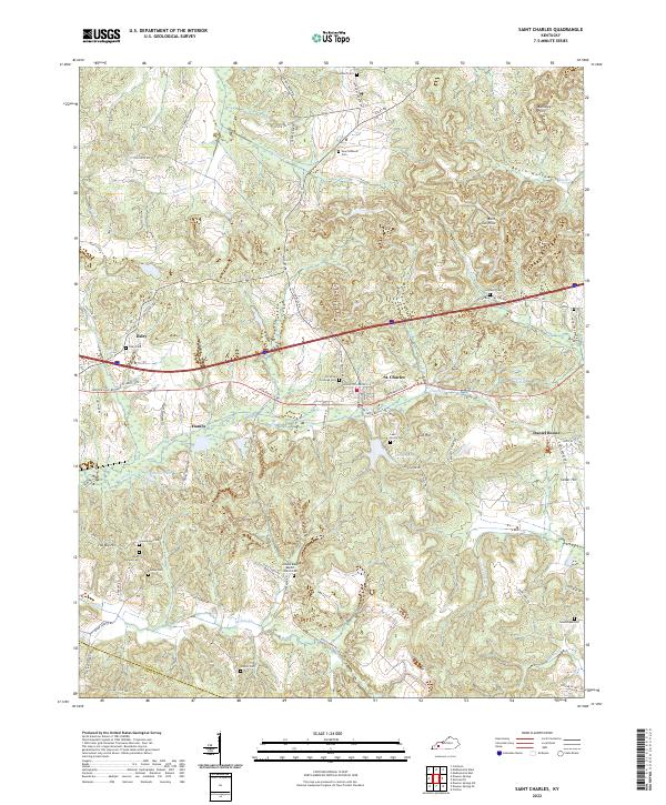 US Topo 7.5-minute map for Saint Charles KY