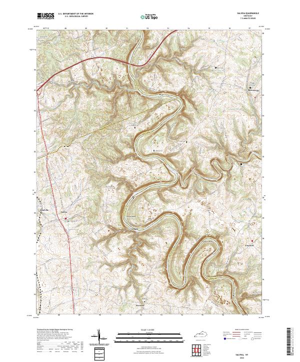 US Topo 7.5-minute map for Salvisa KY