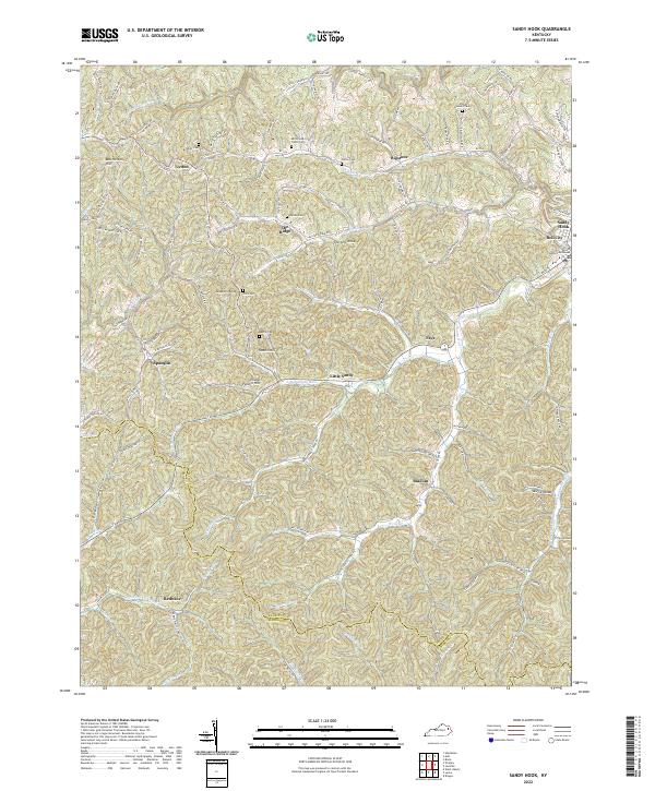 US Topo 7.5-minute map for Sandy Hook KY