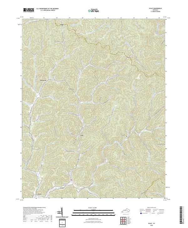 US Topo 7.5-minute map for Scalf KY