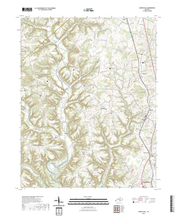 US Topo 7.5-minute map for Science Hill KY