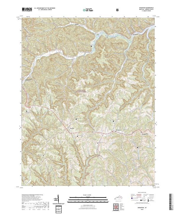 US Topo 7.5-minute map for Scranton KY