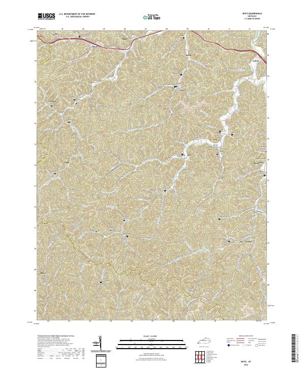 US Topo 7.5-minute map for Seitz KY