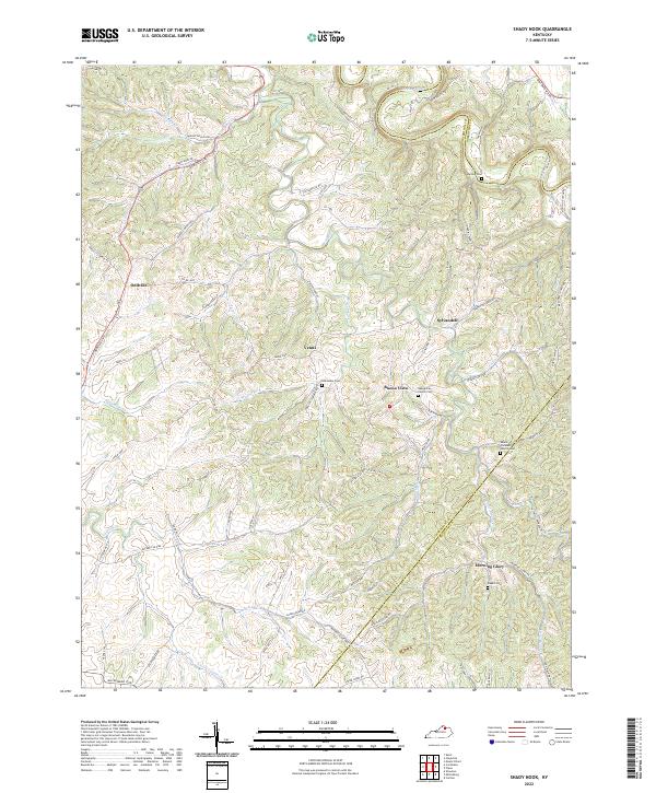 US Topo 7.5-minute map for Shady Nook KY