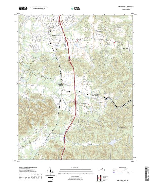 US Topo 7.5-minute map for Shepherdsville KY