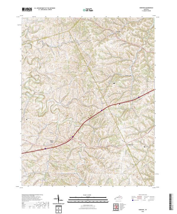 US Topo 7.5-minute map for Sideview KY