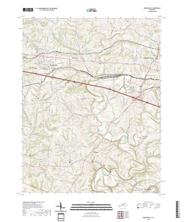 US Topo 7.5-minute map for Simpsonville KY