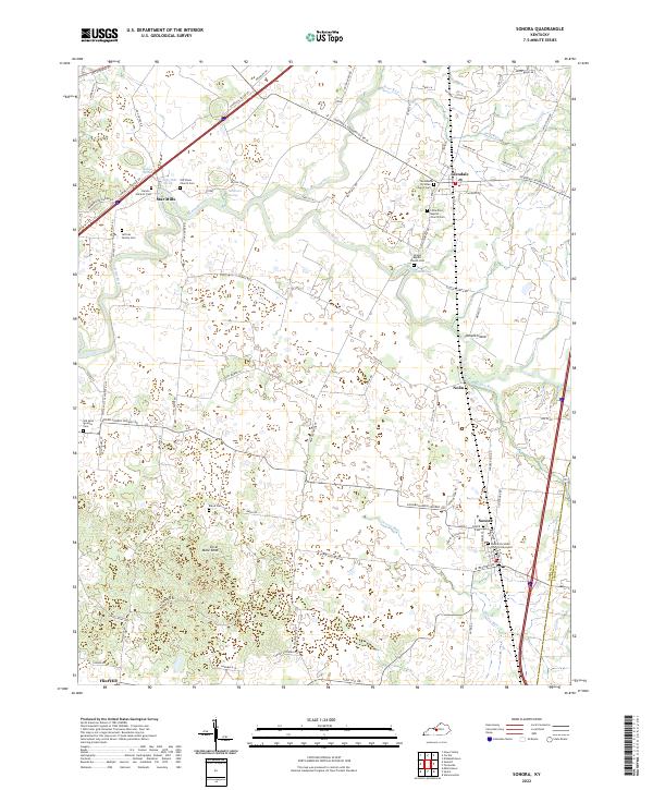 US Topo 7.5-minute map for Sonora KY