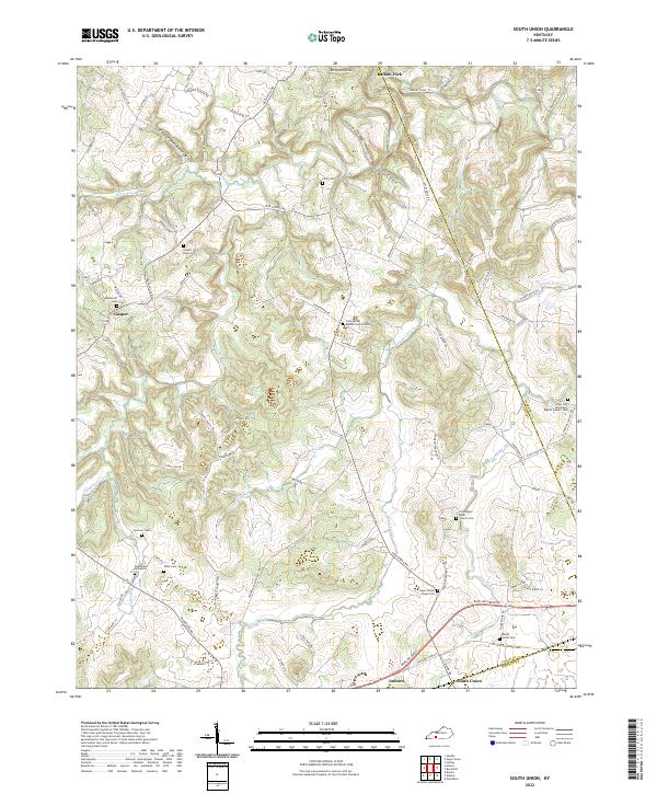 US Topo 7.5-minute map for South Union KY