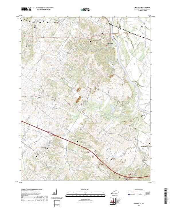 US Topo 7.5-minute map for Spottsville KY