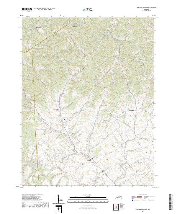 US Topo 7.5-minute map for Stamping Ground KY