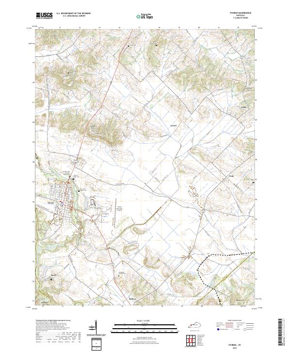 US Topo 7.5-minute map for Sturgis KY