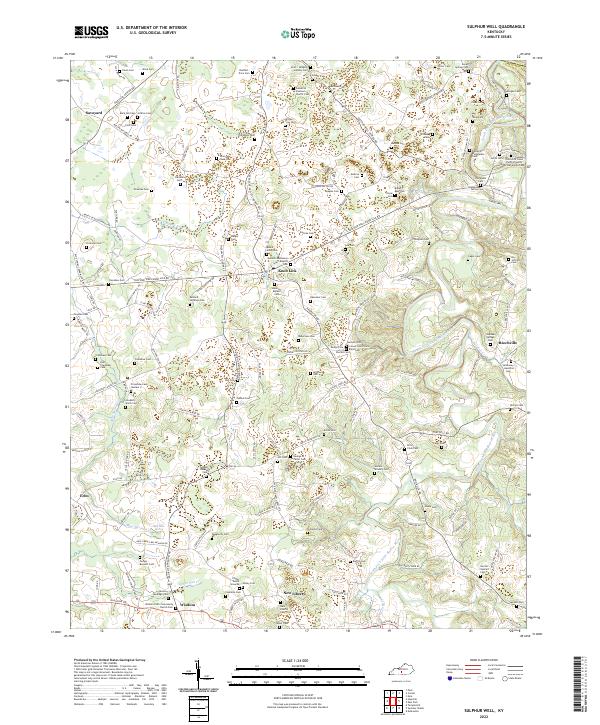 US Topo 7.5-minute map for Sulphur Well KY