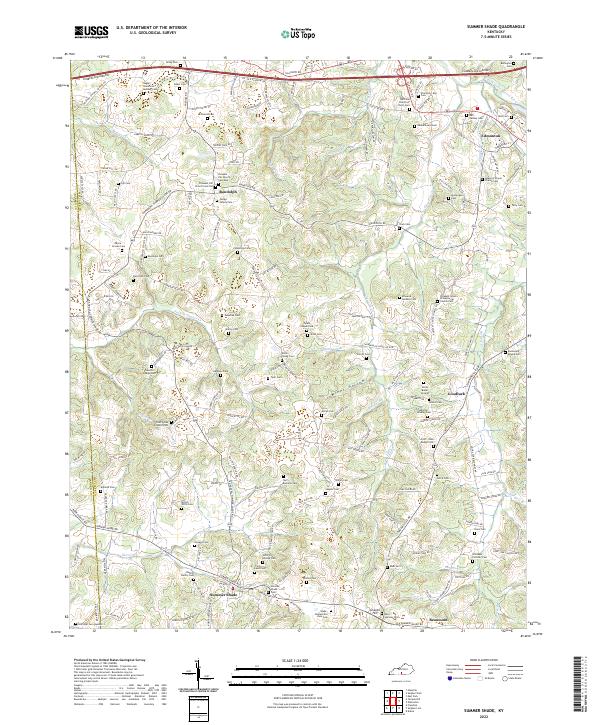 US Topo 7.5-minute map for Summer Shade KY