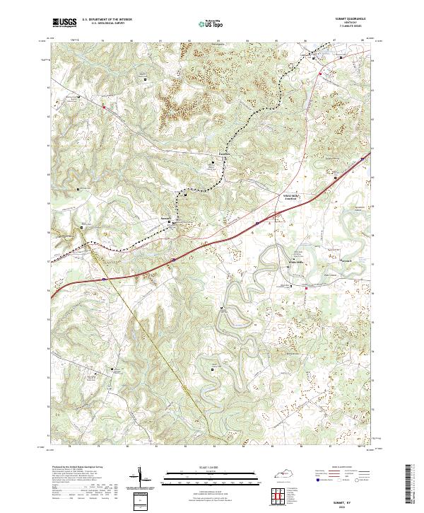 US Topo 7.5-minute map for Summit KY