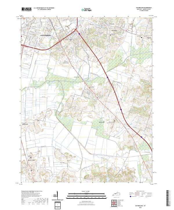 US Topo 7.5-minute map for Sutherland KY