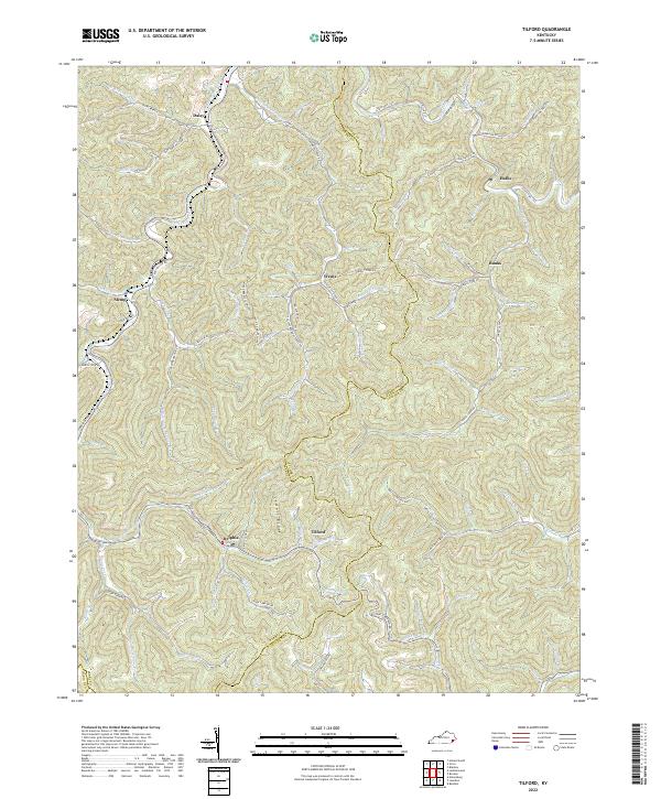 US Topo 7.5-minute map for Tilford KY