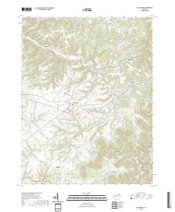 US Topo 7.5-minute map for Tollesboro KY