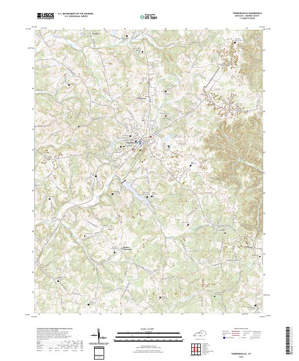 US Topo 7.5-minute map for Tompkinsville KY