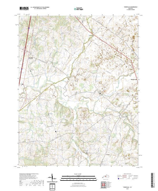 US Topo 7.5-minute map for Tonieville KY