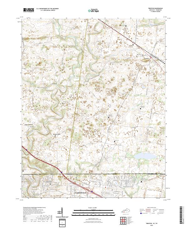 US Topo 7.5-minute map for Trenton KYTN