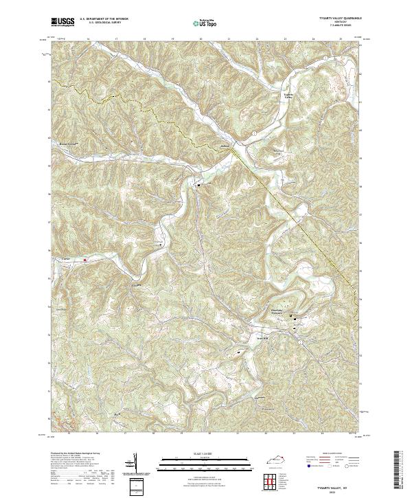 US Topo 7.5-minute map for Tygarts Valley KY