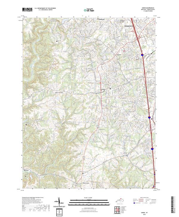 US Topo 7.5-minute map for Union KY