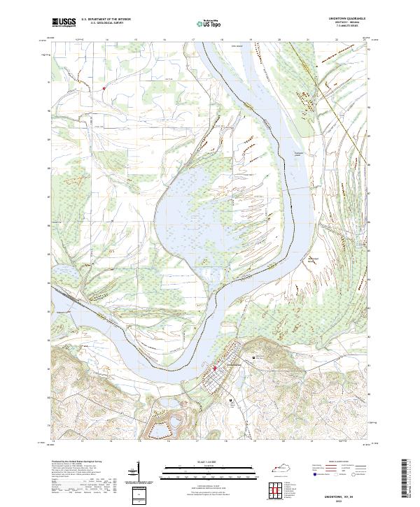 US Topo 7.5-minute map for Uniontown KYIN