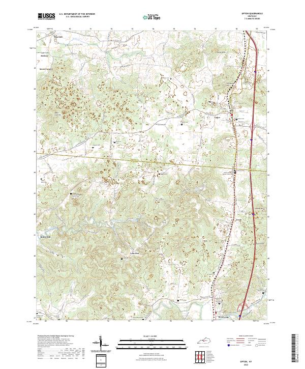 US Topo 7.5-minute map for Upton KY