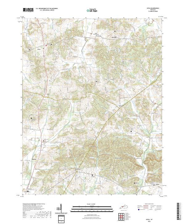 US Topo 7.5-minute map for Utica KY