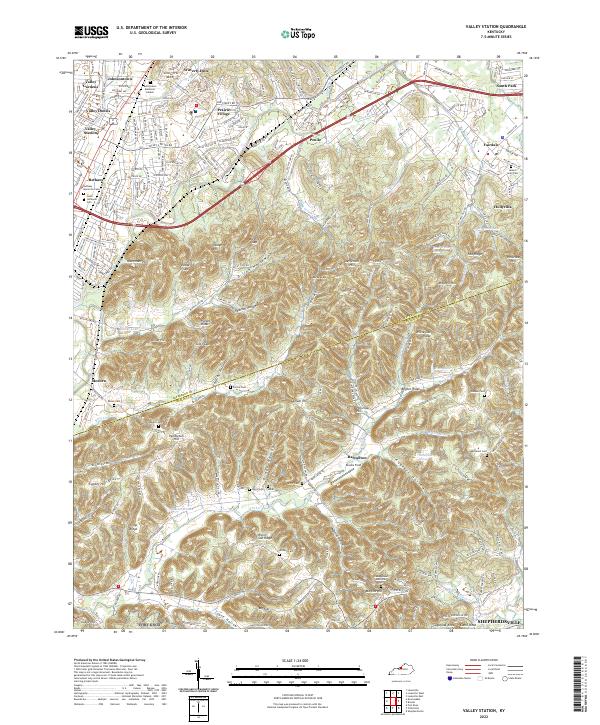 US Topo 7.5-minute map for Valley Station KY