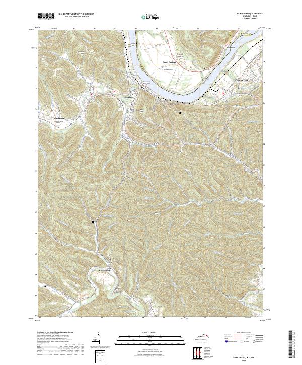 US Topo 7.5-minute map for Vanceburg KYOH