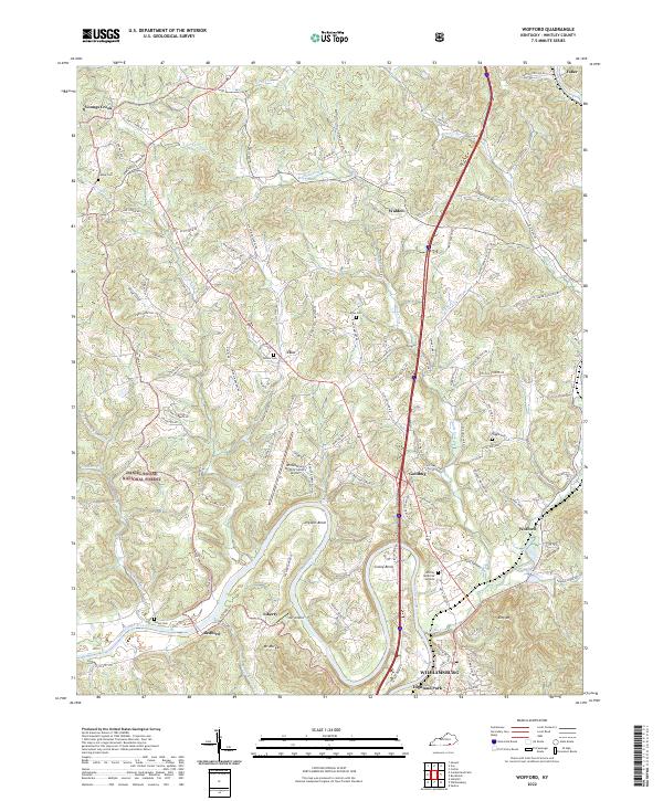 US Topo 7.5-minute map for Wofford KY