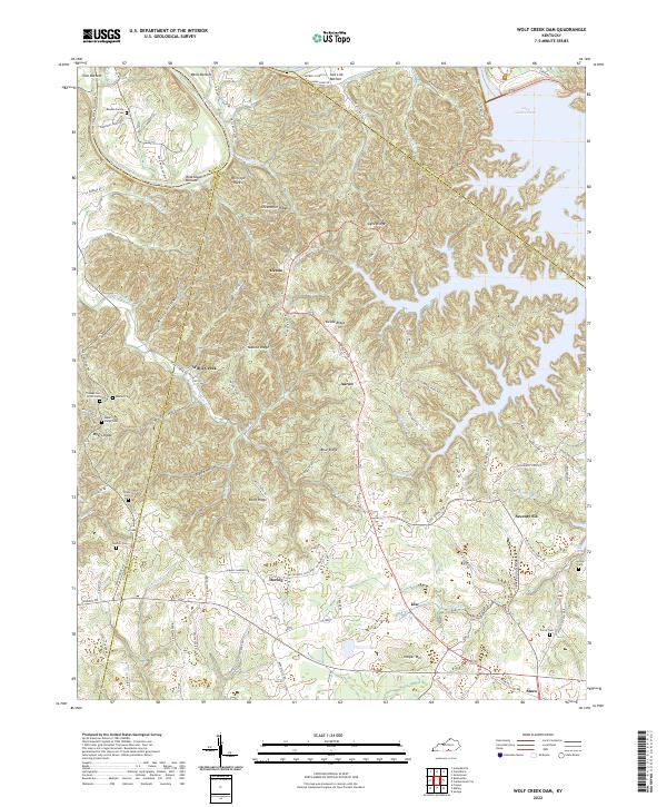 US Topo 7.5-minute map for Wolf Creek Dam KY