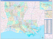 Color Cast Style Wall Map of Louisiana by Market Maps