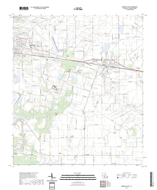 US Topo 7.5-minute map for Abbeville East LA