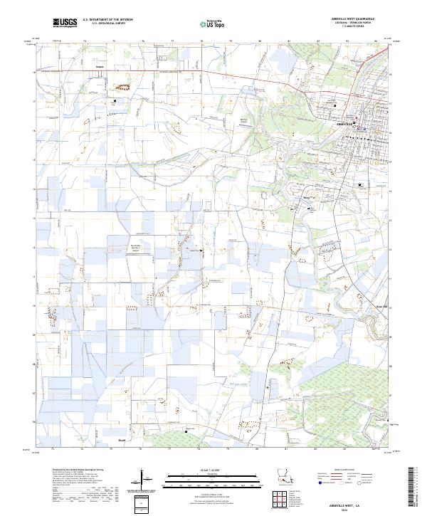 US Topo 7.5-minute map for Abbeville West LA