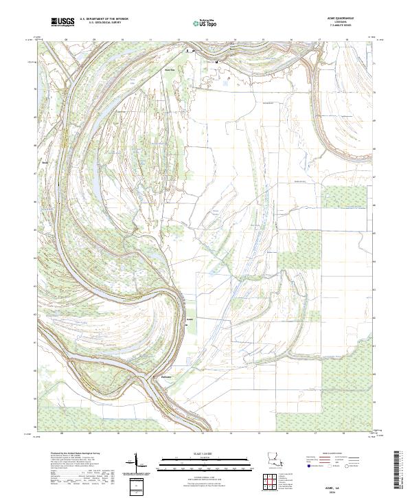 US Topo 7.5-minute map for Acme LA