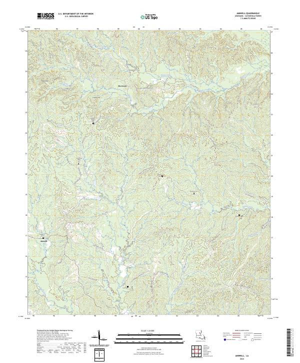 US Topo 7.5-minute map for Aimwell LA