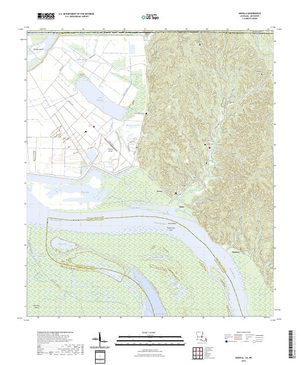 US Topo 7.5-minute map for Angola LAMS