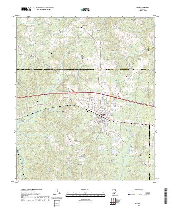 US Topo 7.5-minute map for Arcadia LA