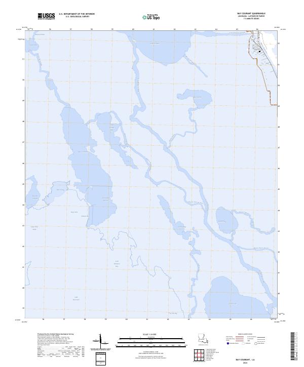 US Topo 7.5-minute map for Bay Courant LA