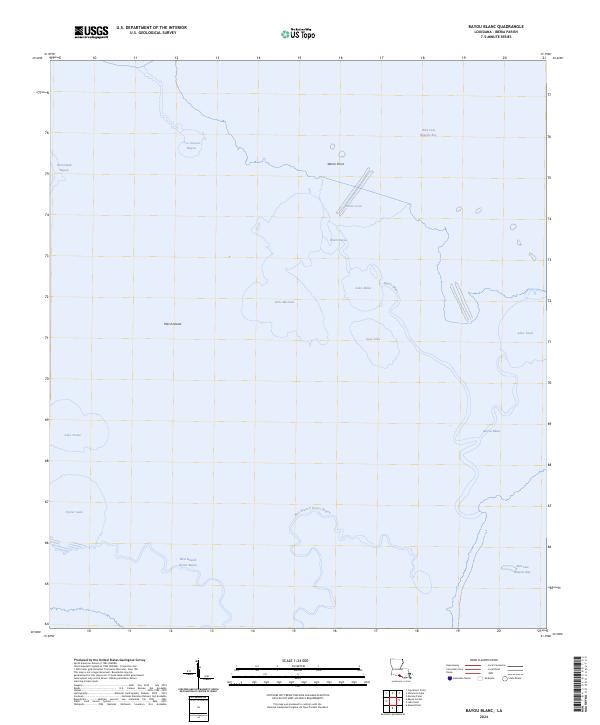 US Topo 7.5-minute map for Bayou Blanc LA