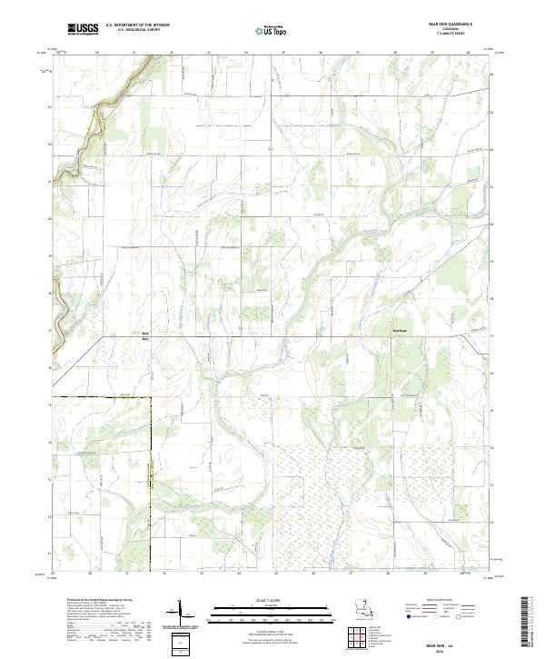 US Topo 7.5-minute map for Bear Skin LA