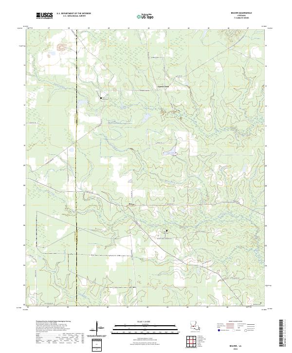 US Topo 7.5-minute map for Beaver LA