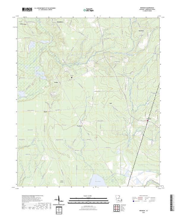 US Topo 7.5-minute map for Beekman LA