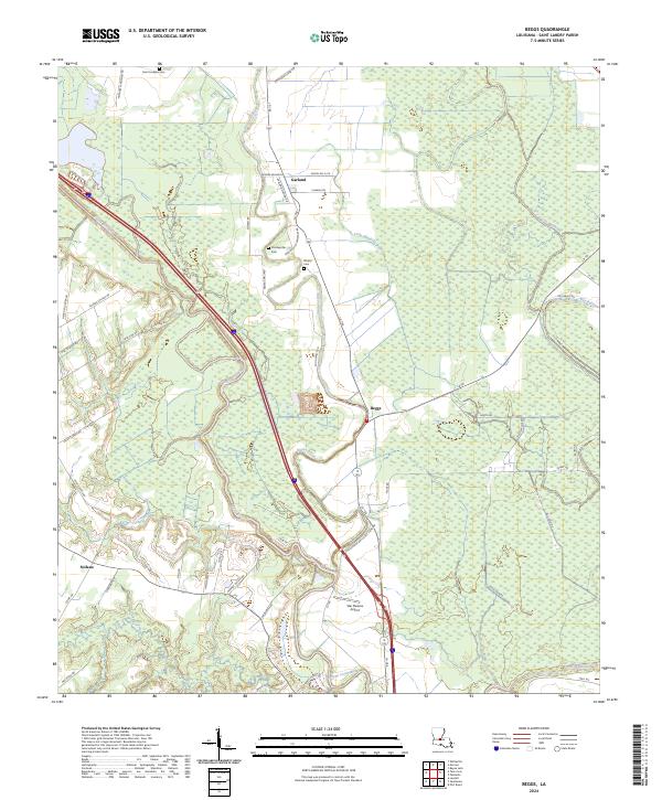 US Topo 7.5-minute map for Beggs LA