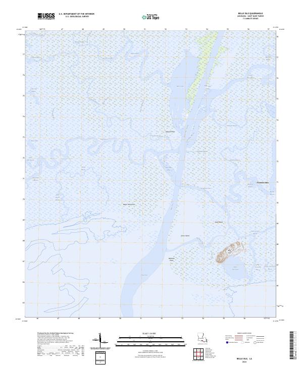 US Topo 7.5-minute map for Belle Isle LA