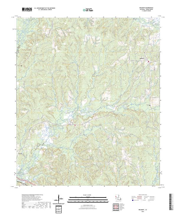 US Topo 7.5-minute map for Belmont LA