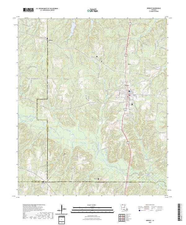 US Topo 7.5-minute map for Bernice LA